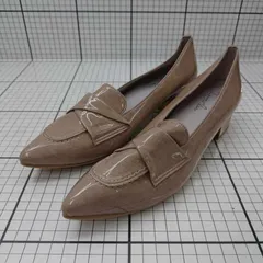 ◇ Θ ラウナレア エナメル調 ポインテッドトゥ パンプス サイズ22.5 ベージュ系 レディース E  【1509100026426】