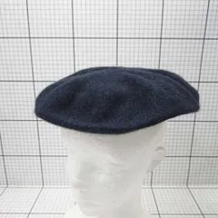 ◇ ⊇ GLENGORDON グレンゴードン シンプル 無地 ウール80％ ベレー帽 ネイビー系 サイズ表記なし レディース E  【1509100027027】
