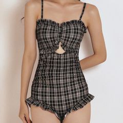 andmary nadia check swimsuit - メルカリ