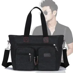 トートバッグメンズ 2WAY ショルダーバッグ ズック 帆布 手提げバッグ 肩掛けバッグ 韓国風 A4対応 IPAD収納 大容量 出張 CCVB1030P024