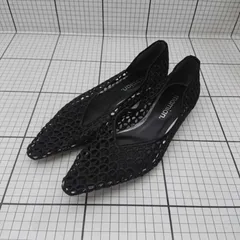 ◇ ⊂ マミアン メッシュパンプス ポインテッドトゥ ブラック系 24.5cm レディース E  【1509190041323】