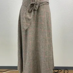 【美品】UNRELISH アンレリッシュ チェック ロングスカート Mサイズ 秋冬 ブラウンのサムネイル