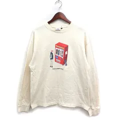 ヴィジョン ストリート ウェア VISION STREET WEAR プリント Tシャツ 長袖 クルーネック 自動販売機 ロンT ストリートカジュアル コットン 綿 M アイボリー 白 /FT13