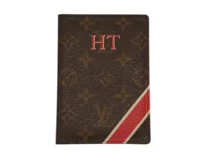 極美品 LOUIS VUITTON ルイヴィトン パスポートケース クーヴェルテュールパスポールNM イニシャル入り M64502 モノグラムキャンバス ブラウン 中古 4b006857