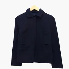 ジルスチュアート JILL STUART ステンカラー ジャケット ブルゾン ウール 毛 無地 シンプル M ネイビー 紺 /HT31のサムネイル