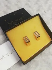 【未使用品】Monet モネ イヤリング GP ゴールドカラー 箱入り