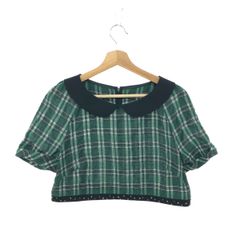 GANN チェック柄 バルーン袖 トップス - メルカリ
