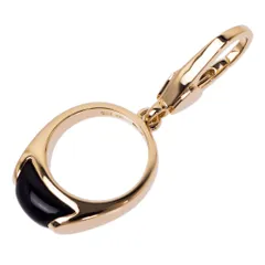 【名東】BVLGARI ブルガリ トロンケット チャーム 750YG イエローゴールド オニキス 3.0g ジュエリー アクセサリーのサムネイル