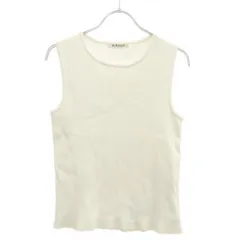 AURALEE オーラリー 19SS HIGHGAUGE RIBKNIT SLEEVELESS ノースリーブリブニットトップス A9ST03HR ホワイト 0のサムネイル