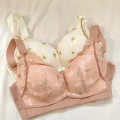 授乳ブラ　マタニティ　ノンワイヤー　花柄　レース　2枚セット