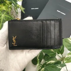 サンローラン　フラグメントケース　コインカードホルダー　カサンドラ　YSL　ブラック