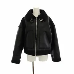 エモダ EMODA 23AW ショートフェイクムートンブルゾン ジャケット F 黒 04236023040102 /RE