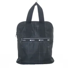 レスポートサック LesportSAC リュックサック デイバッグ ナイロン チェック柄 黒 ブラック /AS ■OSのサムネイル