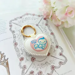 再販多数♡人気アイテム♡双子♡ふたご♡双子用マタニティマーク♡ハート型マタニティマーク♡マタニティキーホルダー♡マタニティマーク♡ハート♡チェック♡可愛い♡妊婦♡ギフト♡懐妊祝い♡両面仕様♡パール♡プチギフト♡ロゼット