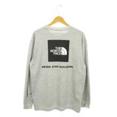 ザノースフェイス THE NORTH FACE L/S バックスクエアロゴT ロンT カットソー クルーネック 丸首 長袖 プリント アウトドア L グレー NT32230 /MN27 ■GY18