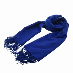 ランバン LANVIN COLLECTION マフラー ストール フリンジ 青 ブルー /FFのサムネイル