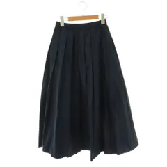 ユナイテッドアローズ UNITED ARROWS シャンブレー タフタ プリーツスカート フレア 36 ネイビー /ES ■OS