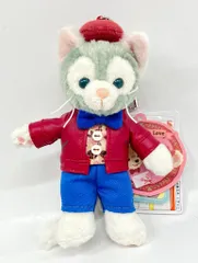 東京ディズニーシー ぬいぐるみバッジ Sweet Duffy 2016 Brings Love ジェラトーニ(赤レザージャケット/青パンツ) 2016
