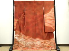 平和屋本店□極上 本場結城紬 重要無形文化財 80亀甲 奥順謹製 吉祥横