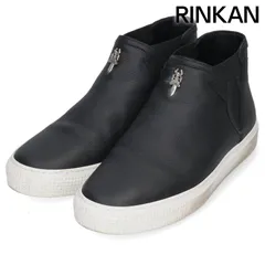 クロムハーツ サイズ:39  MID TOP ミッドトップ ダガー装飾サイドゴアレザースニーカー 中古 SS07 クロムハーツ MID TOP/ミッドトップ ダガー装飾サイドゴアレザー