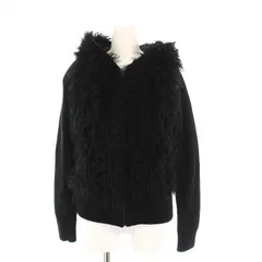 グレースコンチネンタル GRACE CONTINENTAL ニット ジップアップパーカー ファー 長袖 36 黒 1345 4163-0 /YM