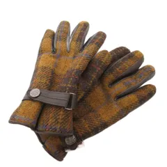 ハリスツイード Harris Tweed 手袋 グローブ ハンドウォーム チェック 茶 ブラウン /BSのサムネイル