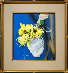 真作 立川広己「広告のある壁」油彩 自由美術協会会員 一枚の絵人気画家 真作 立川広己「広告のある壁」油彩 自由美術協会会員 一枚の