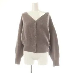 スナイデル SNIDEL 22AW ラクーンニットカーディガン 長袖 Vネック アンゴラ混 F グレー /DO ■OS
