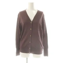 イエナ IENA ALBA Vネックカーディガン ニット ウール パープルブラウン /DO ■OS