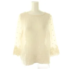 アプワイザーリッシェ Apuweiser-riche ブラウス 七分袖 刺繍 1 アイボリー /AT ■OS ■GY48