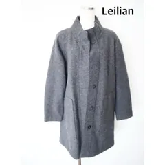 Leilian　レリアン　ウールコート　定価76900円　9　チャコールグレー　大人　カジュアル　秋冬コーデ　送料込み　6459299のサムネイル