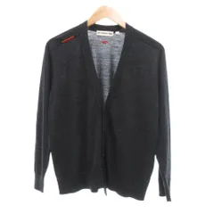 ユニクロ UNIQLO アニヤハインドマーチ 24AW 美品 メリノオーバーサイズVネックカーディガン ウール M ダークグレー /UO