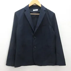 H■ジャーナルスタンダード/relume JOURNAL STANDARD シアサッカー地 2Bテーラードジャケット【S】紺/MENS■67【中古】