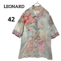 LEONARD FASHION 花柄 総柄 半袖シャツ L 綿100％ - メルカリ