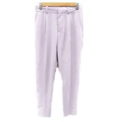 グリーンレーベルリラクシング ユナイテッドアローズ green label relaxing テーパードパンツ アンクル丈 36 S ライトパープル /HO12