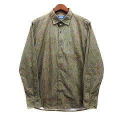 【中古】ディオールオム ×PETER DOIG Crossover フリース ジャケット 143J434A0733 総柄 ウール 黒 グレー L ディオール Dior ピータードイグ PETER DOIG 21AW Crossover Wool