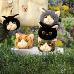 ブリティッシュショートヘア 可愛い猫チャーム　バッグアクセサリー　キーチェーン　ふわふわ　立体的