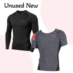 【未使用】2枚セット アンダーアーマー テスラ コンプレッション 長袖 M 黒 吸汗速乾 スポーツインナー ヒートギア メンズ