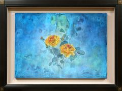 油絵 菅家令子 絵 絵画 インテリア F4-070302 花 ばら - メルカリ