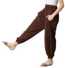 サルエルパンツ レディース ヨガパンツ ワイド タイパンツ 部屋着 ゆったり 綿混 コットン ポケット 紐付き アジアンパンツ ヨガウエア  R10273