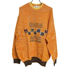 Z1544 【タグ付き美品】 ANGELO GARBASUS アンジェロガルバス　刺繍ロゴ　ニット　セーター　メンズ　Lサイズ