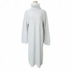 ユナイテッドアローズ A DAY IN THE LIFE UNITED ARROWS ニット ワンピース 6326-699-0430 ロング 長袖 タートルネック 厚手 ライトグレー X