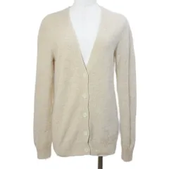 ユニクロ UNIQLO 美品 22AW プレミアムラムVネックカーディガン 256-072747 ニット 長袖 厚手 L ナチュラル ベージュ系 X