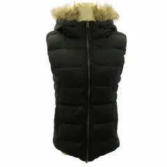 プラステ PLST リバーシブル ダウンベスト ブルゾン 黒 ブラック カーキ M 12-6302005 0321