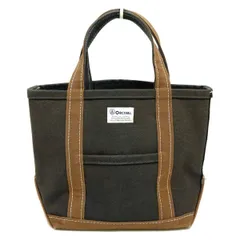 ORCIVAL(オーシバル) トートバッグ - ダークグレー×ダークブラウン