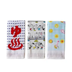 【コンテックス】タオル手ぬぐい＜60178-90＞3本セット フェイスタオル 布ごよみ (湯豆／すもう銭湯／アイ・ラブ・湯、桶？) 1