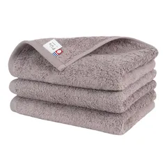 オルタ(oruTa) 今治タオル フェイスタオル 3枚セット 綿100 厚手 ふんわり 吸水 肌に優しい ホテル仕様 ジム 運動 お風呂上り 33x85cm グレー 0