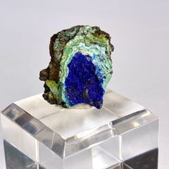 天然石アズライト、マラカイト共生鉱物標本 原石 - メルカリ
