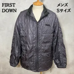 インポート古着　FIRST DOWN　ファーストダウン　アウター　ライトダウン風ジャケット　ブラック　Sサイズ　メンズ　【B-1 B-2】