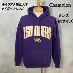 インポート古着　Champion チャンピオン　カレッジパーカー　ルイジアナ州立大学　タイガース　パープル　Mサイズ　メンズ　【B-1 B-2】